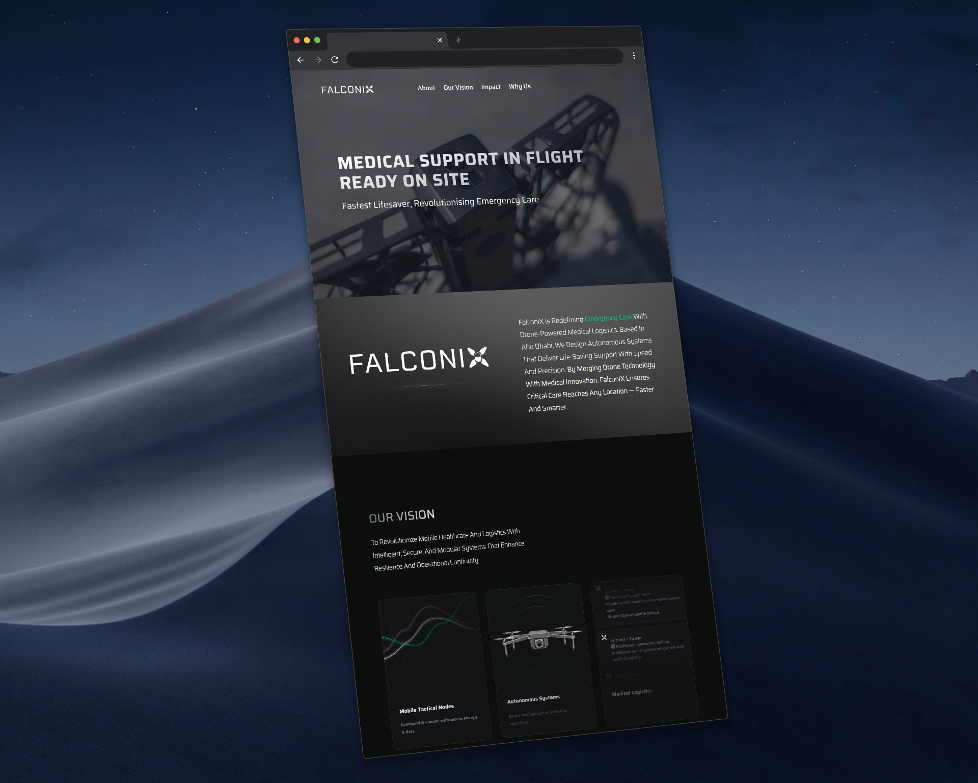Falconix - Drone Website